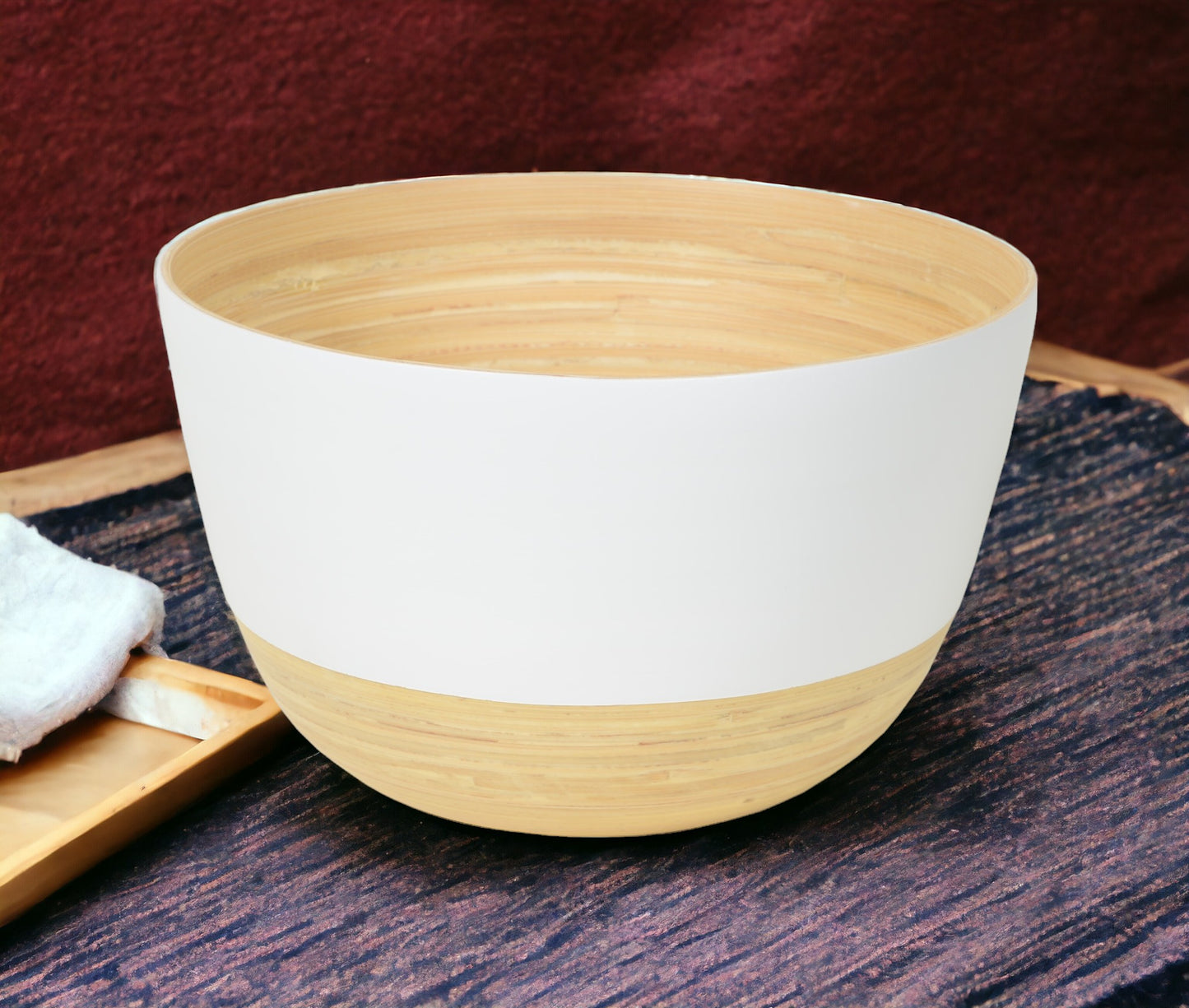 Matte Bamboo Mixing Bowl