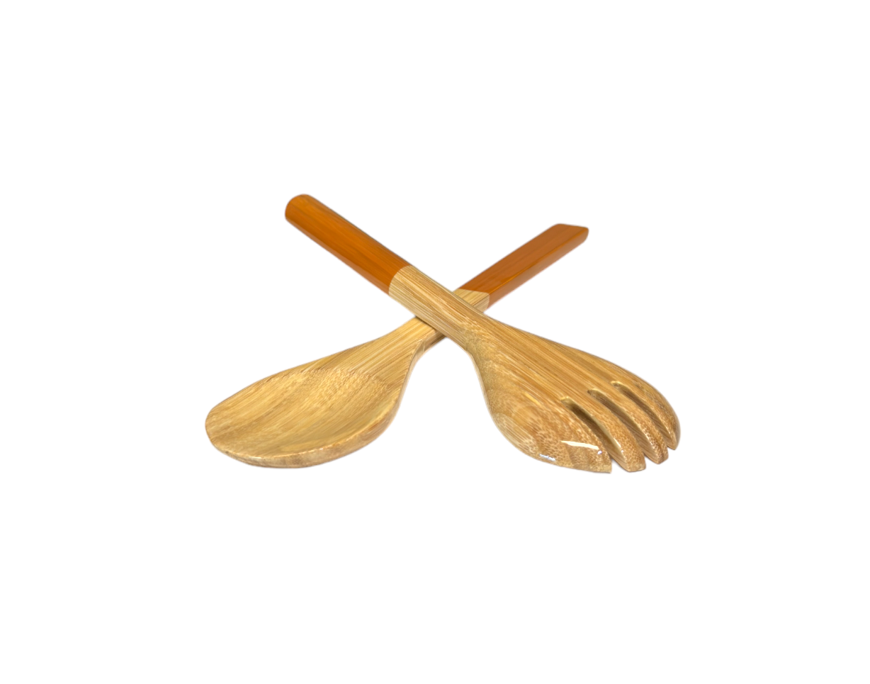 Small Bamboo Salad Servers