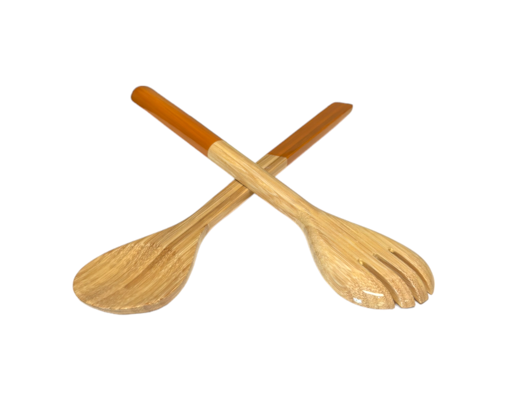 Large Bamboo Salad Servers
