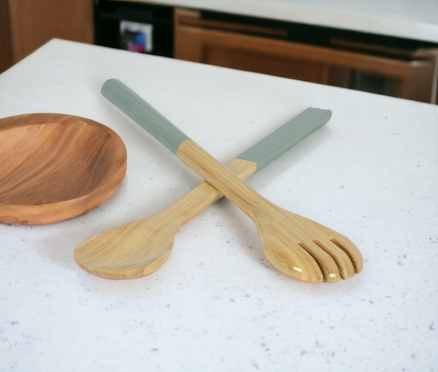 Large Bamboo Salad Servers
