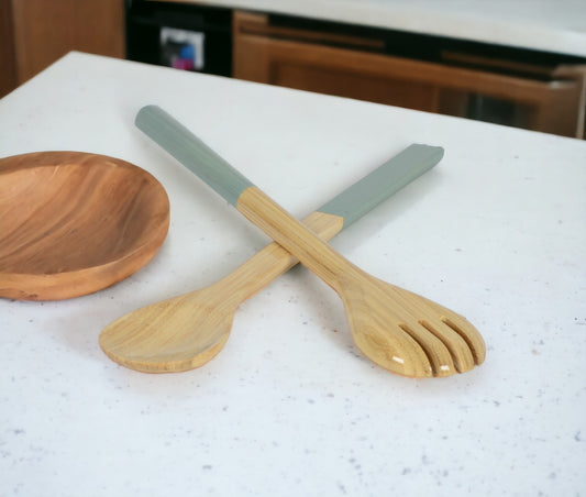 Large Bamboo Salad Servers
