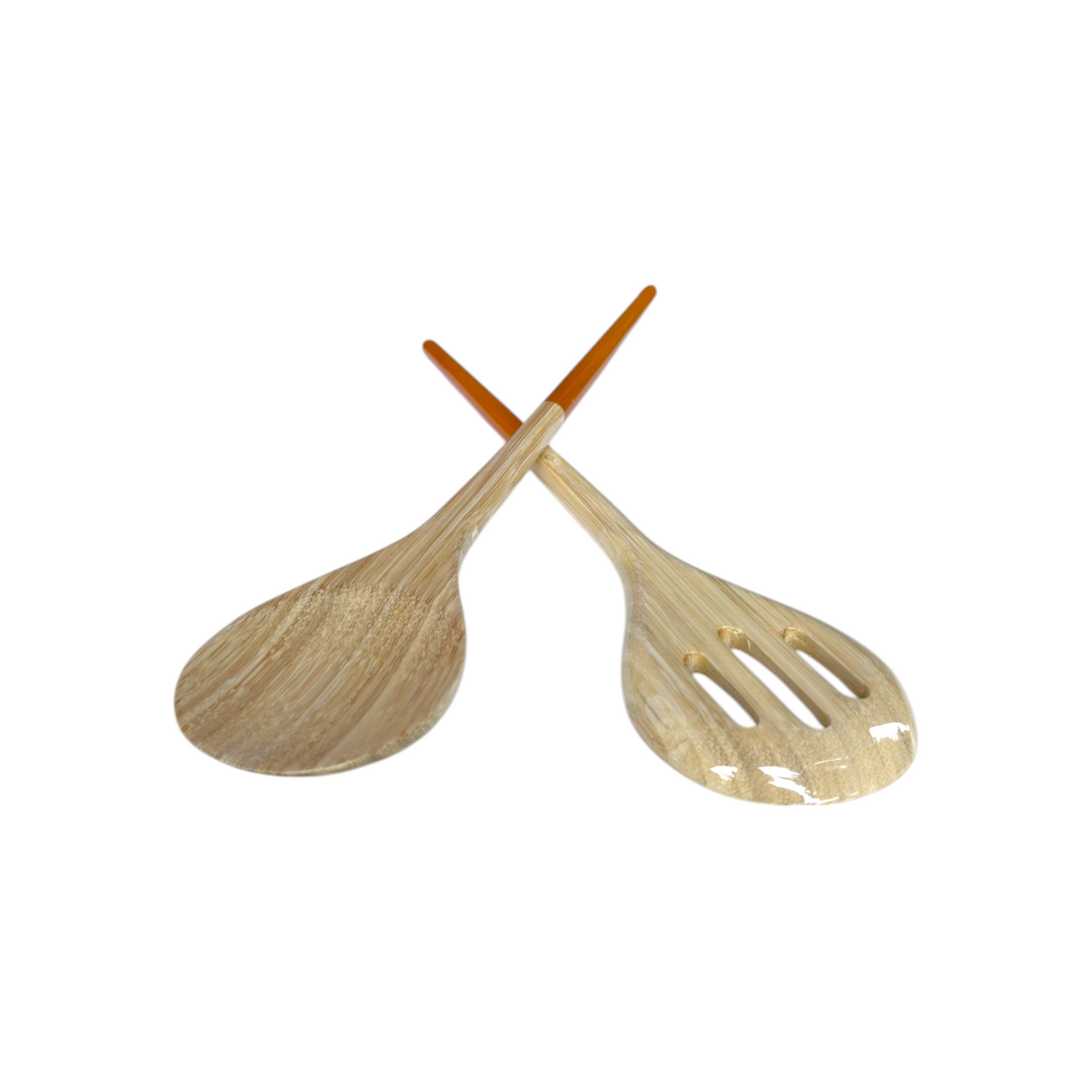 Refined Bamboo Salad Servers