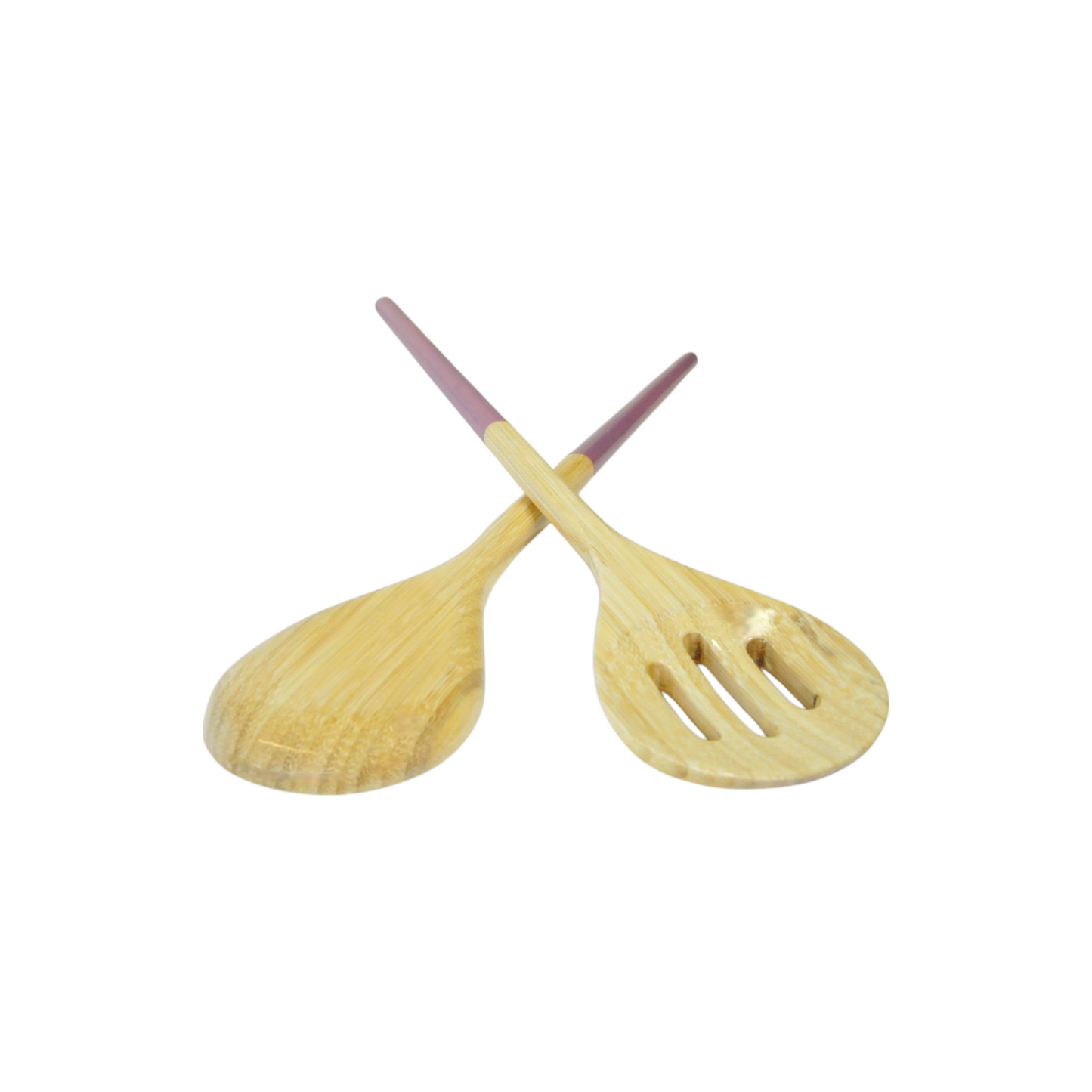 Refined Bamboo Salad Servers