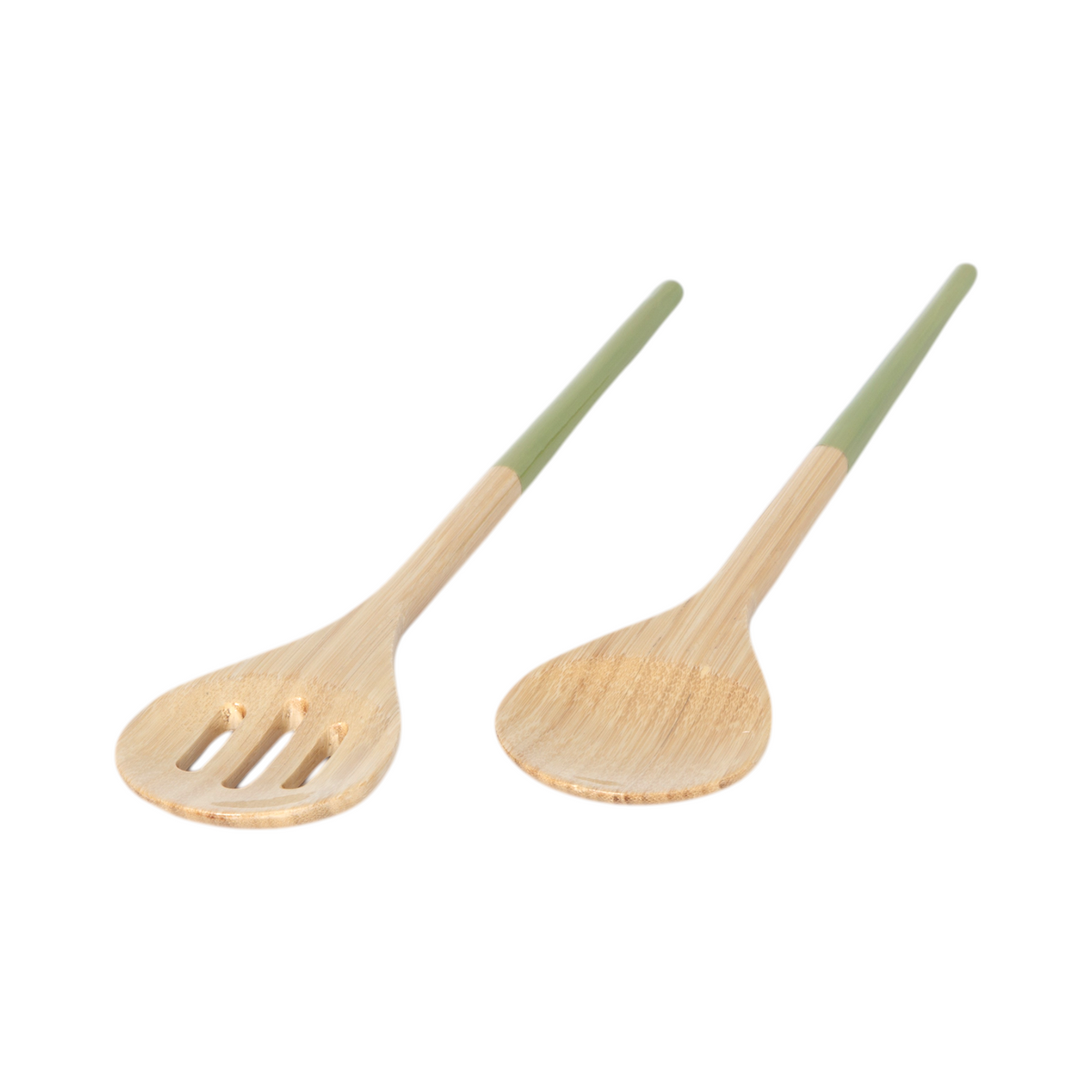 Refined Bamboo Salad Servers