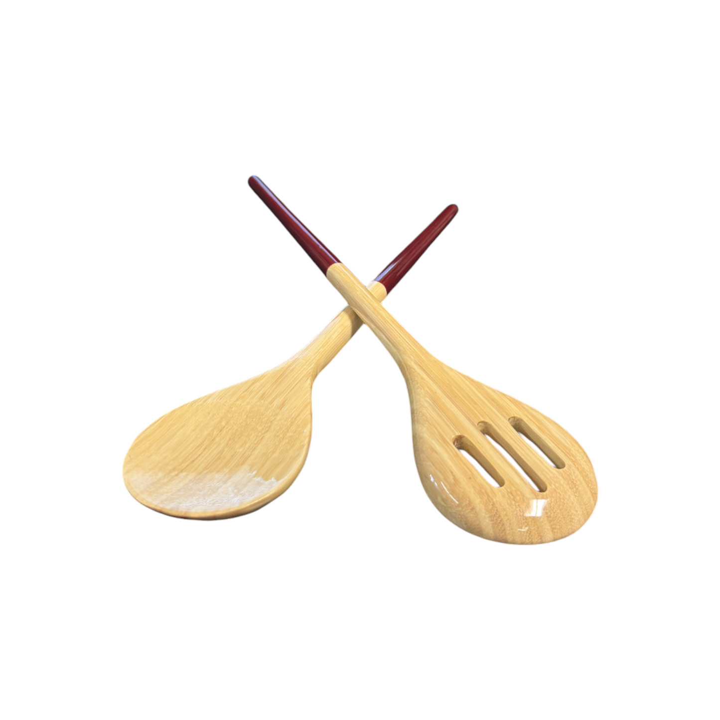 Refined Bamboo Salad Servers