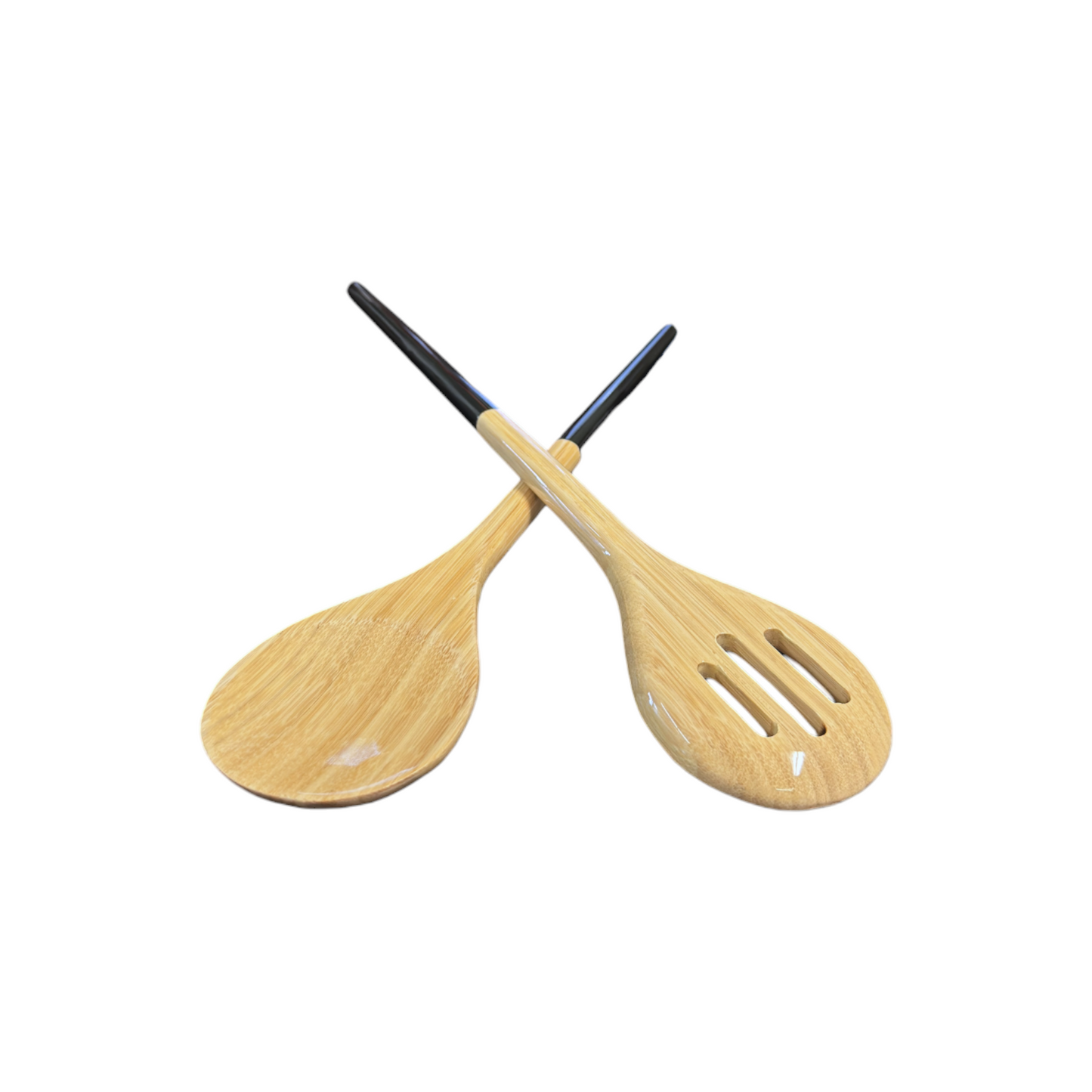 Refined Bamboo Salad Servers