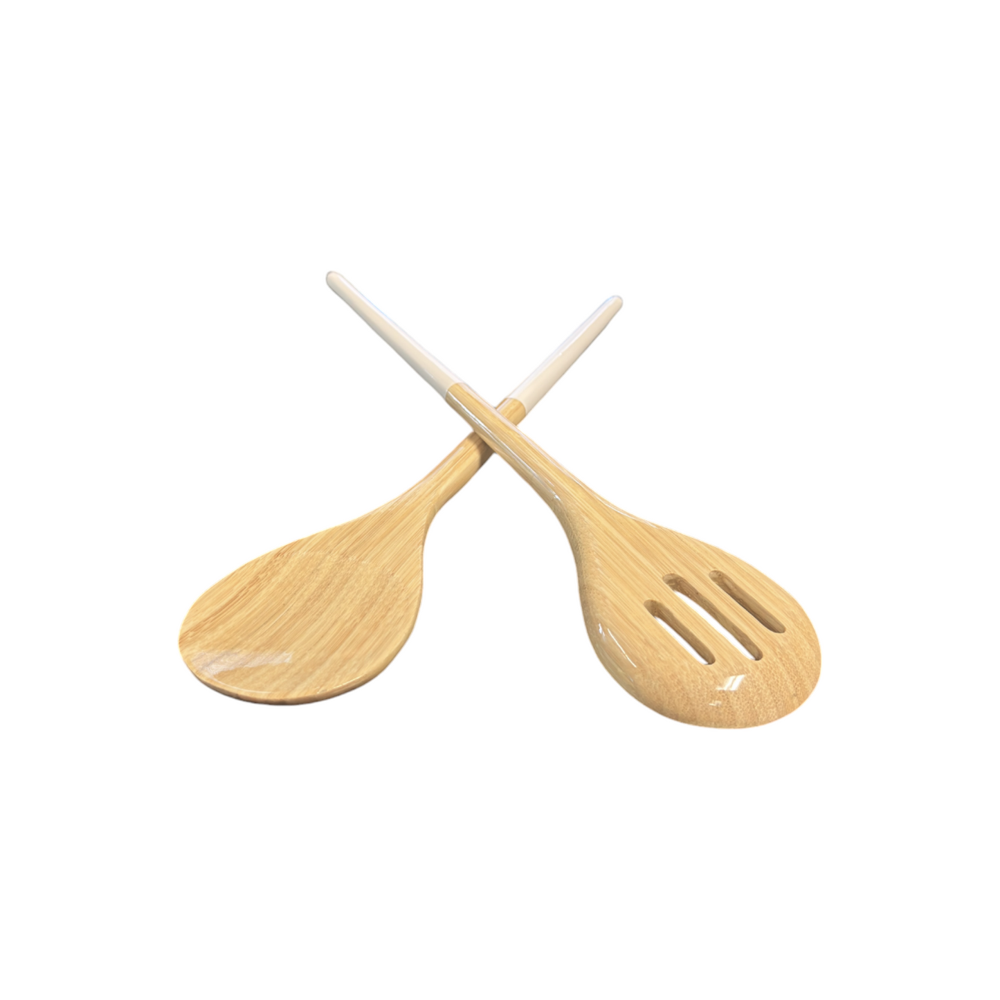 Refined Bamboo Salad Servers